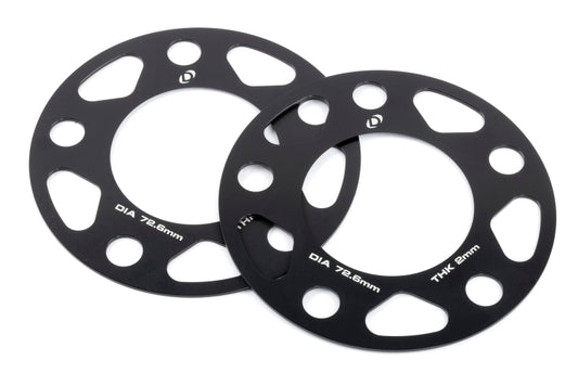 Dinan Wheel Spacers - 5x120 - 72.6mm CB - 2mm Thick (Set of 2)
