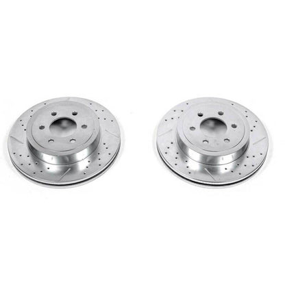 PowerStop Power Stop 03-04 Dodge Dakota Front Evolution Drilled & Slotted Rotors - Pair