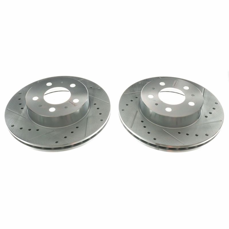 PowerStop Power Stop 95-97 Ford Crown Victoria Front Evolution Drilled & Slotted Rotors - Pair