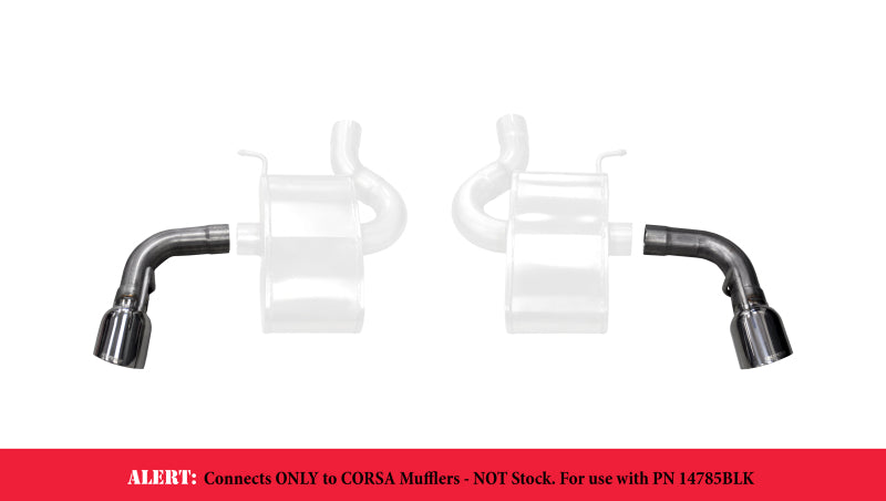 CORSA Performance Corsa 2016-2024 Chevy Camaro SS 2.75in Inlet / 4.5in Outlet Polished Tip Kit (For Corsa ExhaustOnly)