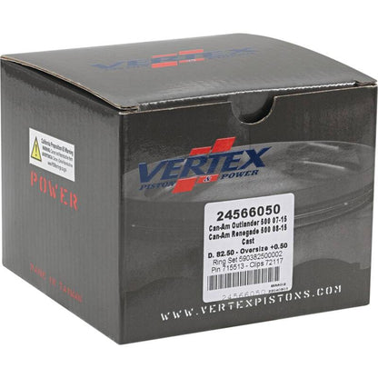 Vertex Pistons Vertex Piston 07-15 Can-Am Outlander 500 4x4 500cc +0.50mm Oversized Cast Replica Piston Kit