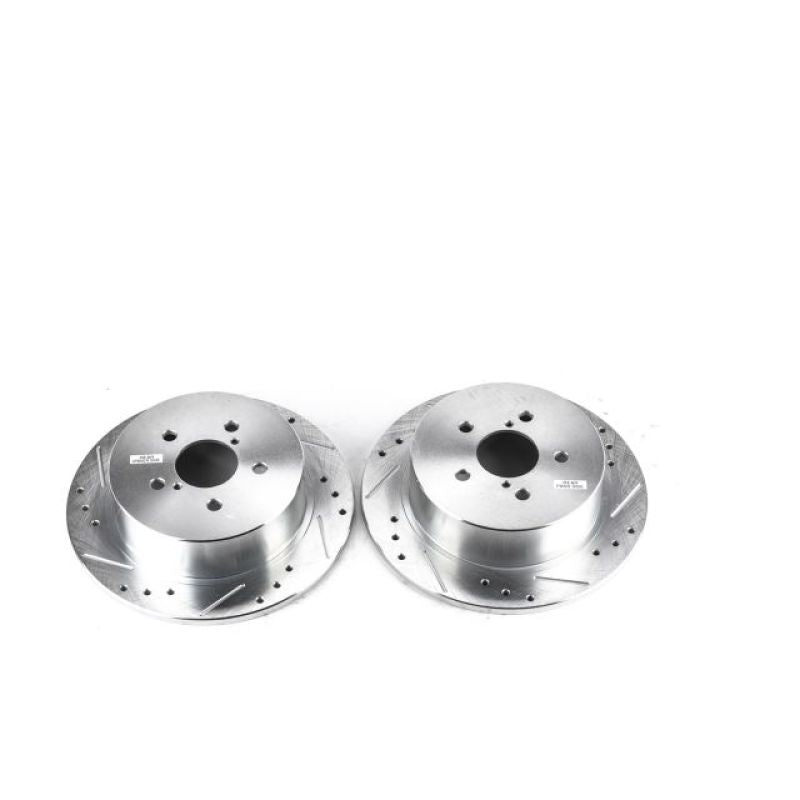 PowerStop Power Stop 05-09 Subaru Legacy Rear Evolution Drilled & Slotted Rotors - Pair