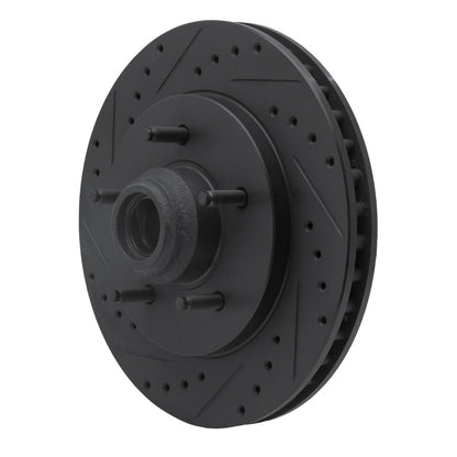 R1 Concepts R1 97-00 Ford Expedition Front Left Drilled & Slotted Black Brake Rotor