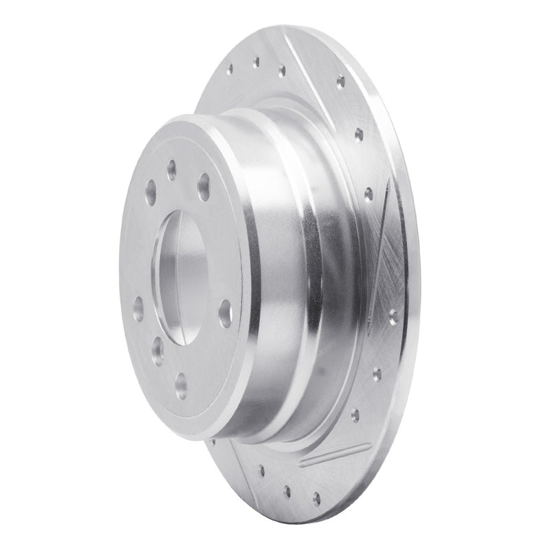 R1 Concepts R1 81-86 BMW 733I Rear Right Drilled & Slotted Silver Brake Rotor