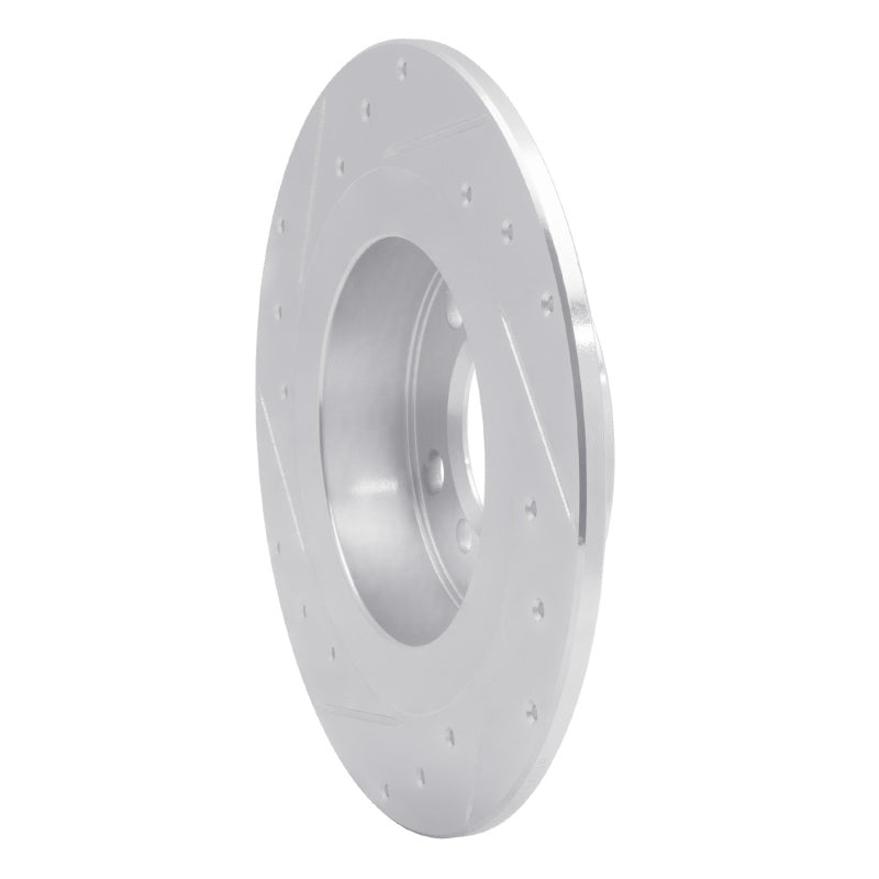 R1 Concepts R1 13-16 Mini Cooper Countryman Rear Right Drilled & Slotted Silver Brake Rotor
