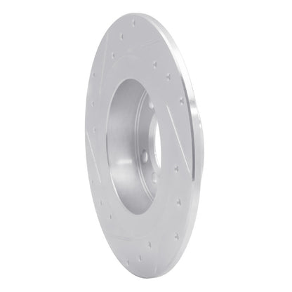R1 Concepts R1 13-16 Mini Cooper Countryman Rear Right Drilled & Slotted Silver Brake Rotor