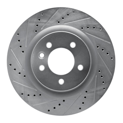 R1 Concepts R1 05-09 Land Rover LR3 Front Left Drilled & Slotted Silver Brake Rotor