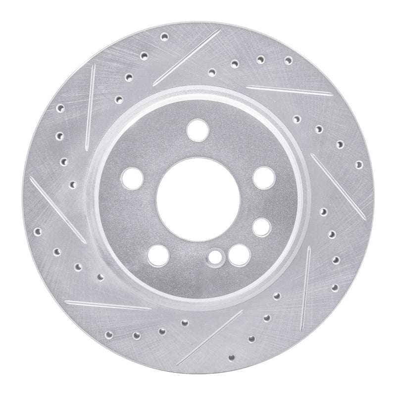 R1 Concepts R1 92-99 Mercedes-Benz 600SEL Rear Left Drilled & Slotted Silver Brake Rotor