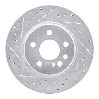 R1 Concepts R1 92-99 Mercedes-Benz 600SEL Rear Left Drilled & Slotted Silver Brake Rotor