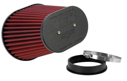 AEM Induction AEM Dryflow Air Filter-Oval Tapered 8in x 10.5in O/S Base / 5in x 7.75in O/S Top / 8in Height