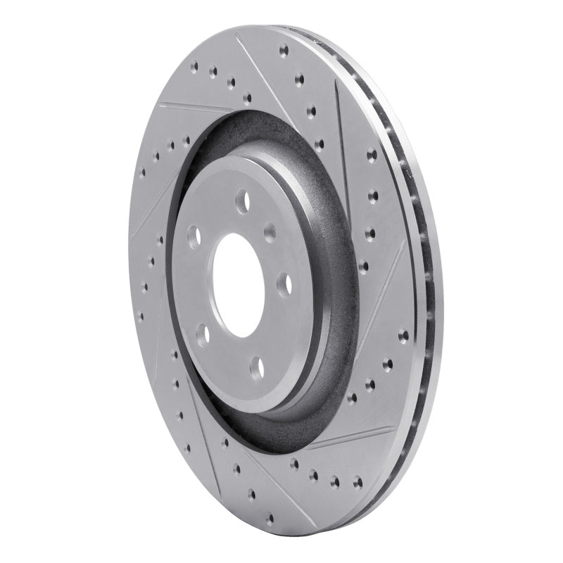 R1 Concepts R1 2008-2025 Audi A6 Quattro Rear Right Drilled & Slotted Silver Brake Rotor