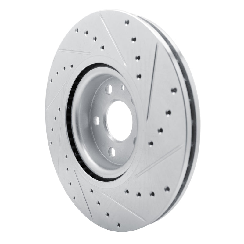 R1 Concepts R1 17-25 Volvo V90 Front Left Drilled & Slotted Silver Brake Rotor