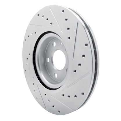 R1 Concepts R1 17-25 Volvo V90 Front Left Drilled & Slotted Silver Brake Rotor