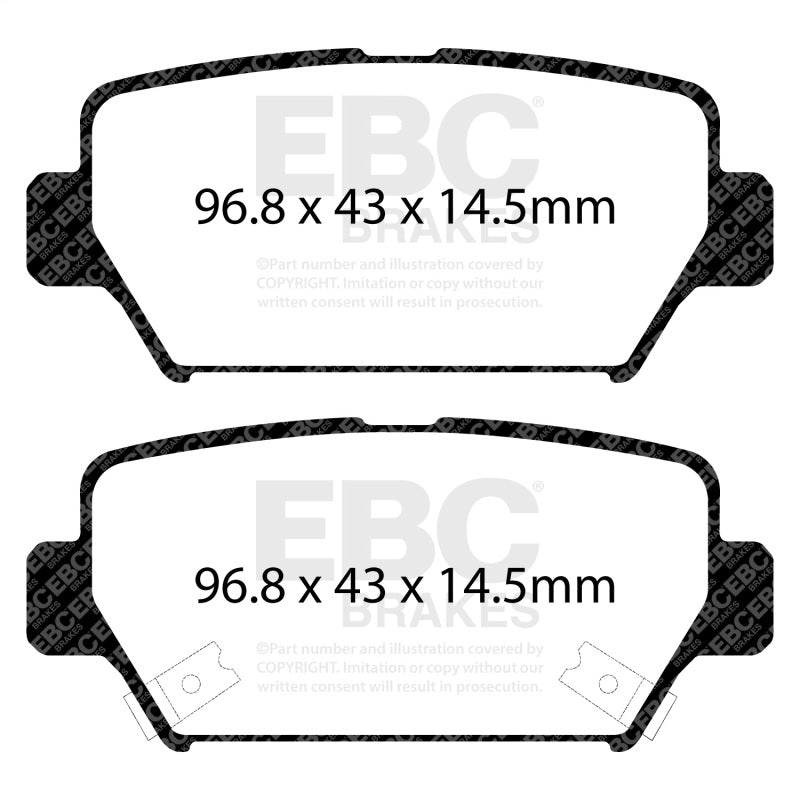 EBC 2018+ Mitsubishi Eclipse Cross 1.5T Yellowstuff Rear Brake Pads