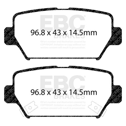 EBC 2018+ Mitsubishi Eclipse Cross 1.5T Yellowstuff Rear Brake Pads