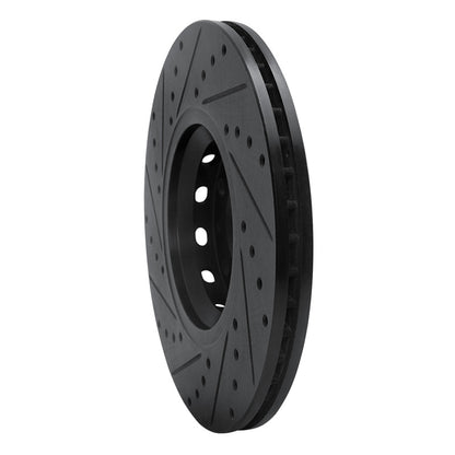 R1 Concepts R1 97-06 Audi A4 Quattro Front Right Drilled & Slotted Black Brake Rotor