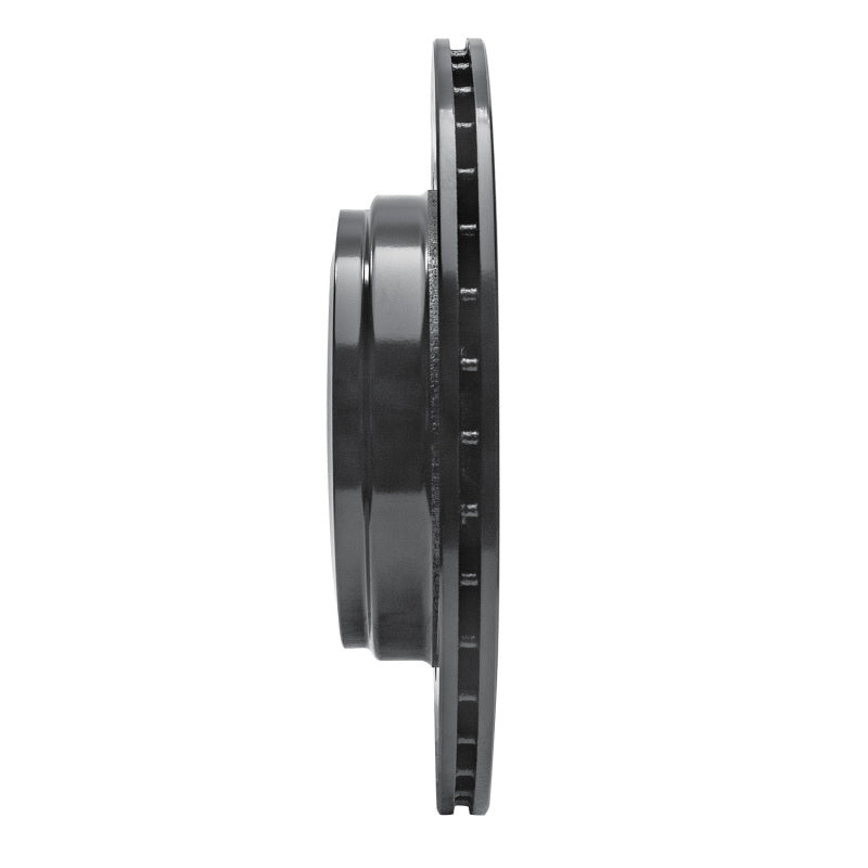 R1 Concepts R1 04-10 BMW 530I Rear Right Drilled & Slotted Black Brake Rotor