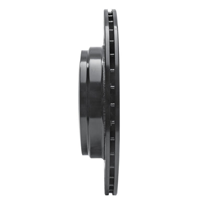 R1 Concepts R1 04-10 BMW 530I Rear Right Drilled & Slotted Black Brake Rotor