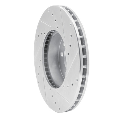 R1 Concepts R1 98-02 Ford Crown Victoria Front Left Drilled & Slotted Silver Brake Rotor