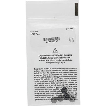 Hot Cams Shim Kits 2.950mm Thickness - 5 Pack
