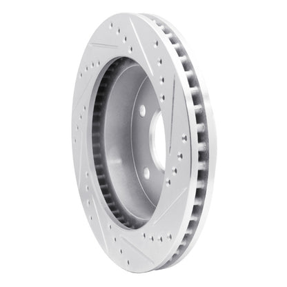 R1 Concepts R1 00-02 Dodge Ram 1500 Pickup Front Left Drilled & Slotted Silver Brake Rotor