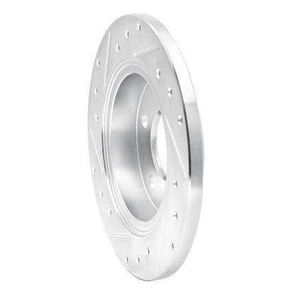 R1 Concepts R1 93-05 Ford Taurus SHO Rear Right Drilled & Slotted Silver Brake Rotor
