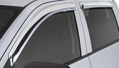 Stampede 2015-2019 Chevy Colorado Crew Cab Pickup Tape-Onz Sidewind Deflector 4pc - Chrome