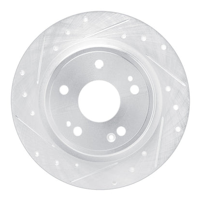 R1 Concepts R1 22-25 Acura Integra Rear Left Drilled & Slotted Silver Brake Rotor