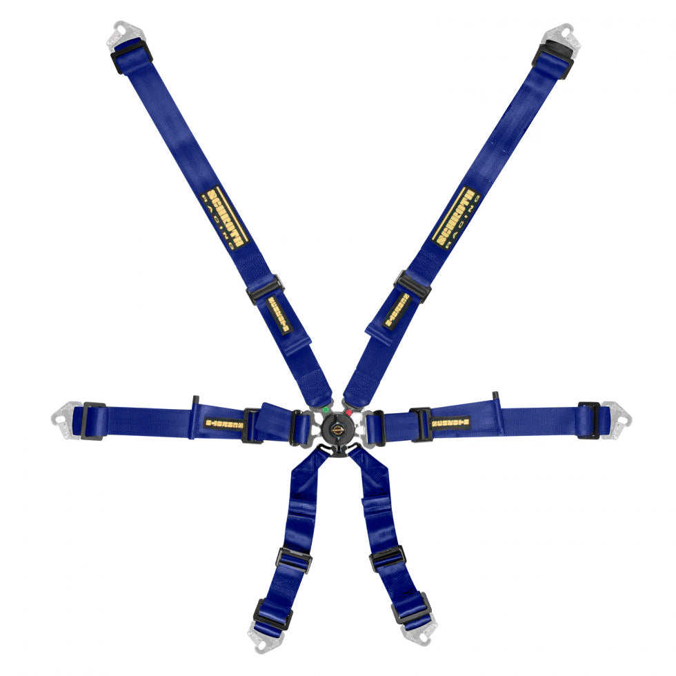 SCHROTH 94530A-1 SEAT BELT FLEXI 6-POINT 2" (50 MM) 2X2 BLUE FIA 8853-2016