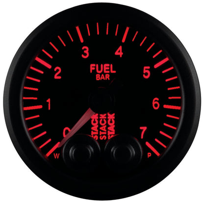 Autometer Stack 52mm 0-7 Bar M10 Male Pro-Control Fuel Pressure Gauge - Black