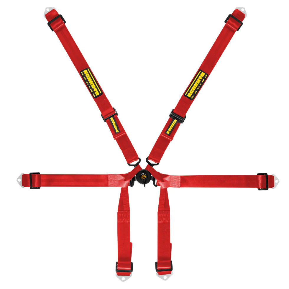 SCHROTH 94620-2 SEAT BELT FORMULA 2X2 6-POINT 2" (50 MM), FIA 8853-2016, RED