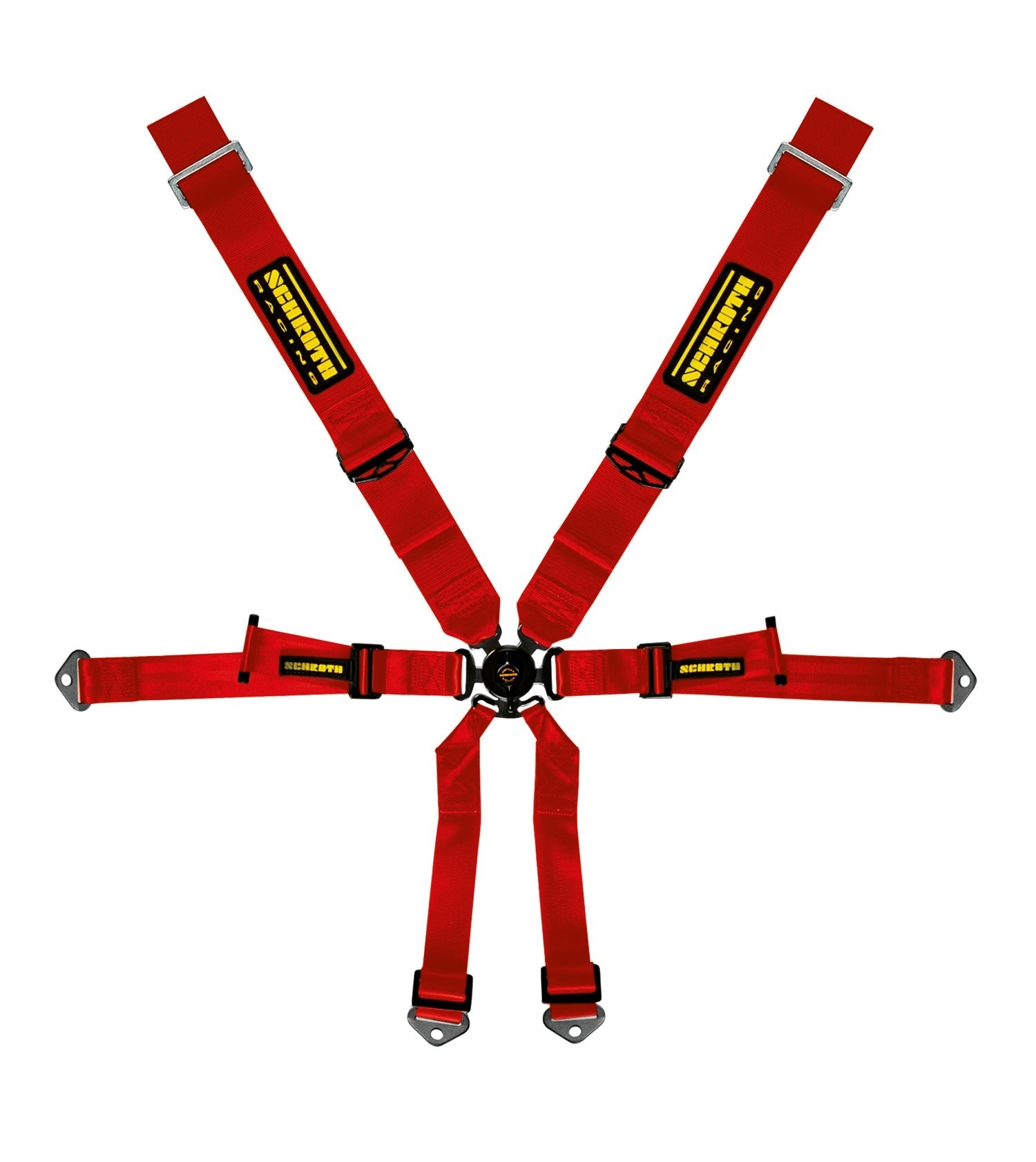 SCHROTH 94670-2 SEAT BELT PROFI 6-POINT 3X2 RED FOR PORSCHE (981)