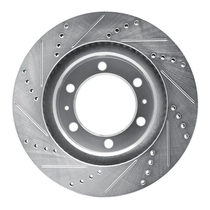 R1 Concepts R1 03-23 Toyota FJ Cruiser Front Right Drilled & Slotted Silver Brake Rotor