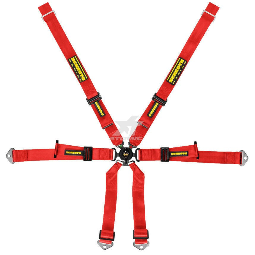 SCHROTH 94680-2 SEAT BELT PROFI 6-POINT 2X2 RED FOR PORSCHE (981)