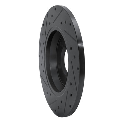 R1 Concepts R1 2001-2003 Volkswagen EuroVan Rear Right Drilled & Slotted Black Brake Rotor