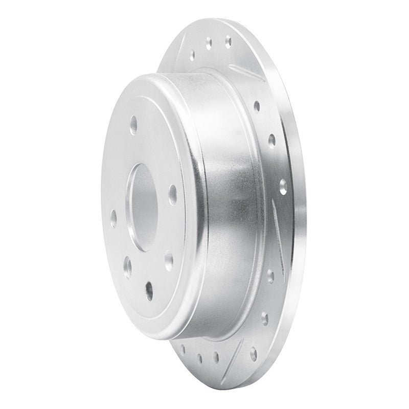 R1 Concepts R1 04-10 Chevrolet Optra (USA/Canada) Rear Left Drilled & Slotted Silver Brake Rotor
