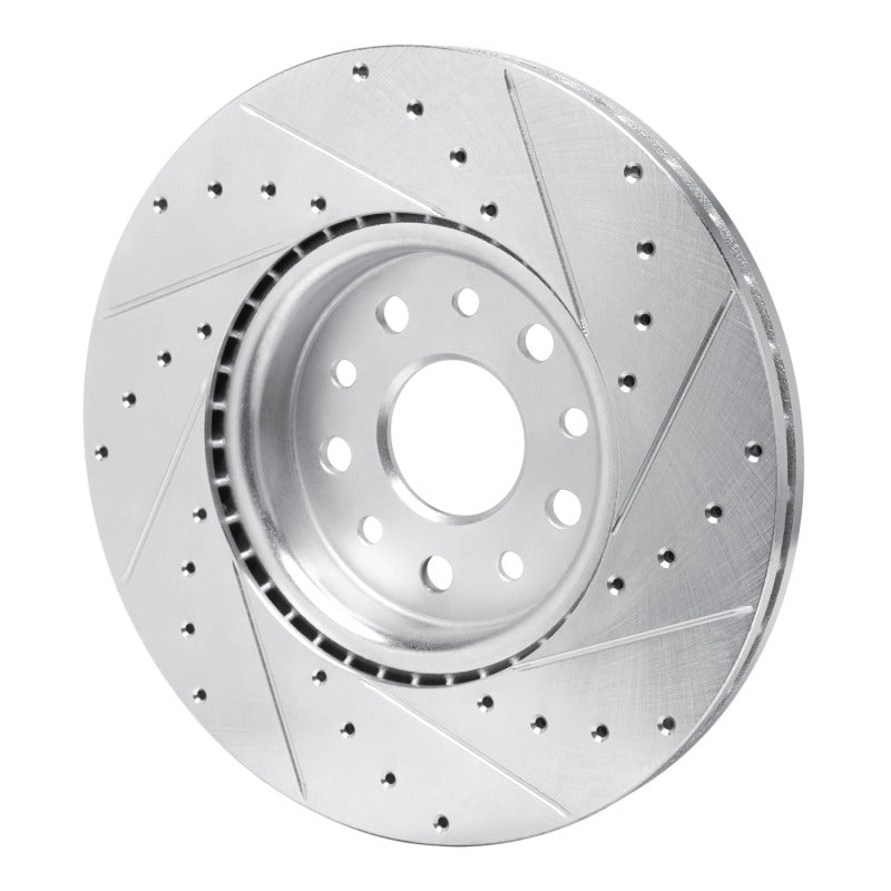 R1 Concepts R1 21-25 Dodge Charger Daytona Front Left Drilled & Slotted Silver Brake Rotor