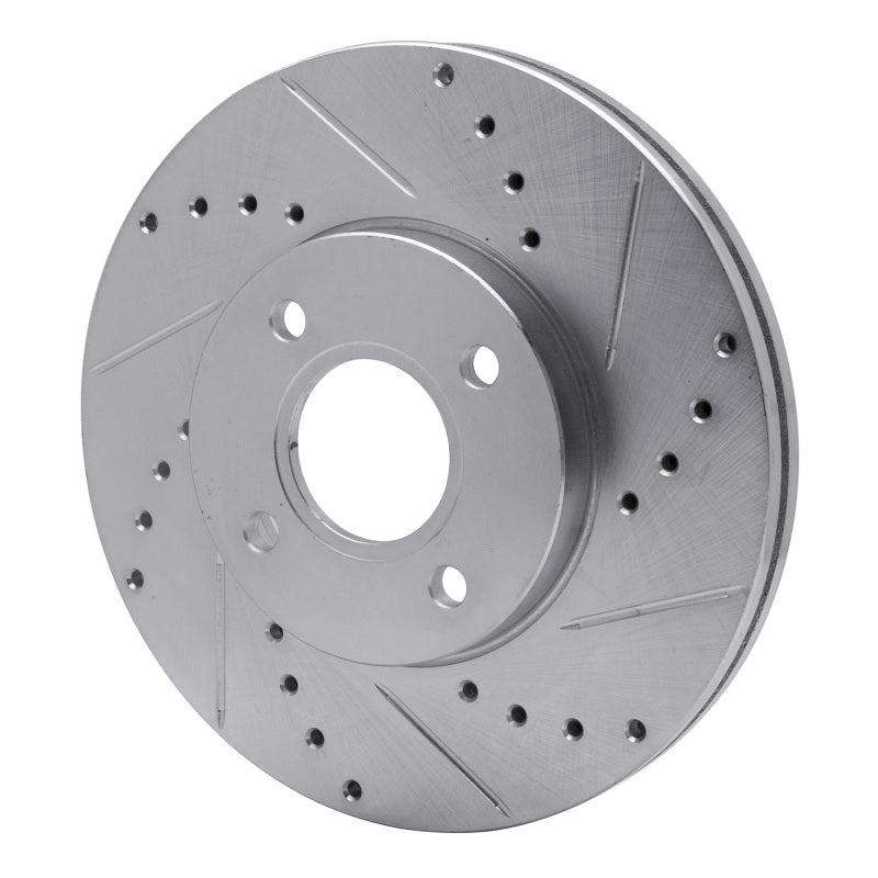R1 Concepts R1 05-12 Ford Focus Front Right Drilled & Slotted Silver Brake Rotor