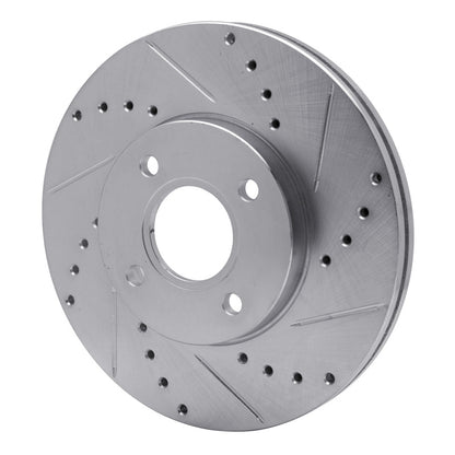 R1 Concepts R1 05-12 Ford Focus Front Right Drilled & Slotted Silver Brake Rotor