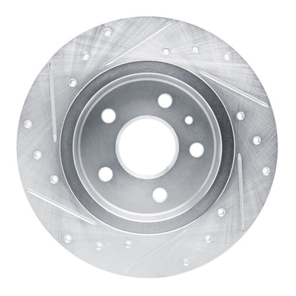 R1 Concepts R1 16-23 Chevrolet BOLT EV Rear Right Drilled & Slotted Silver Brake Rotor