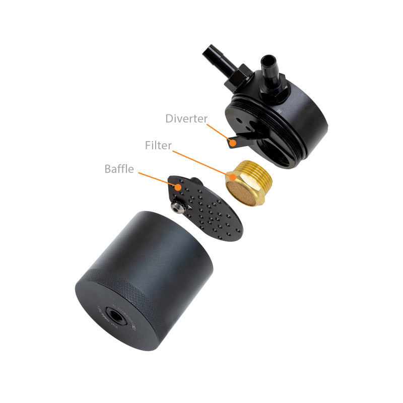 Mishimoto 15-16 Subaru WRX PVC Side Baffled Oil Catch Can - Black