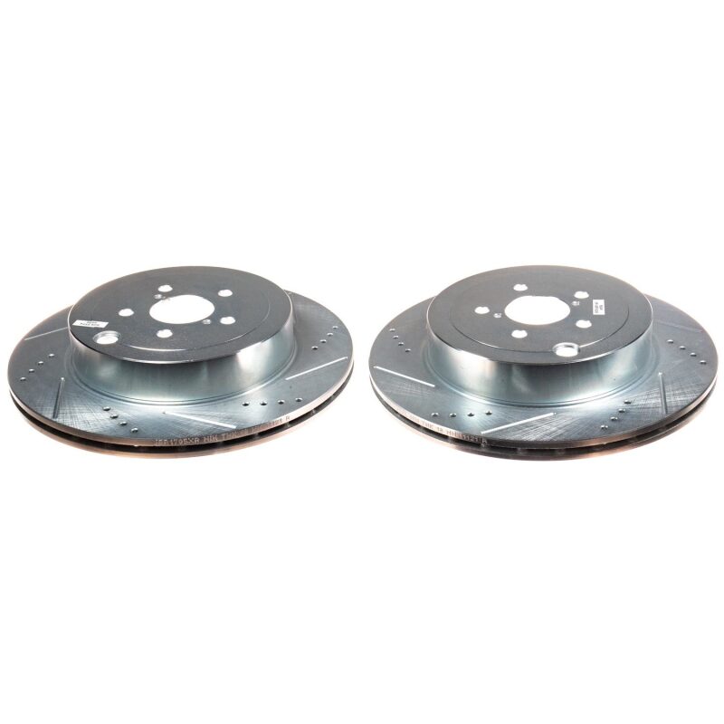 PowerStop Power Stop 17-20 Subaru BRZ Rear Evolution Drilled & Slotted Rotors - Pair