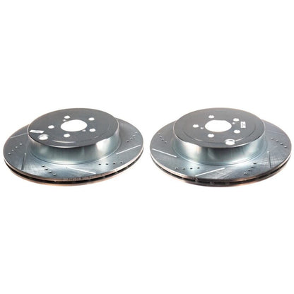 PowerStop Power Stop 17-20 Subaru BRZ Rear Evolution Drilled & Slotted Rotors - Pair