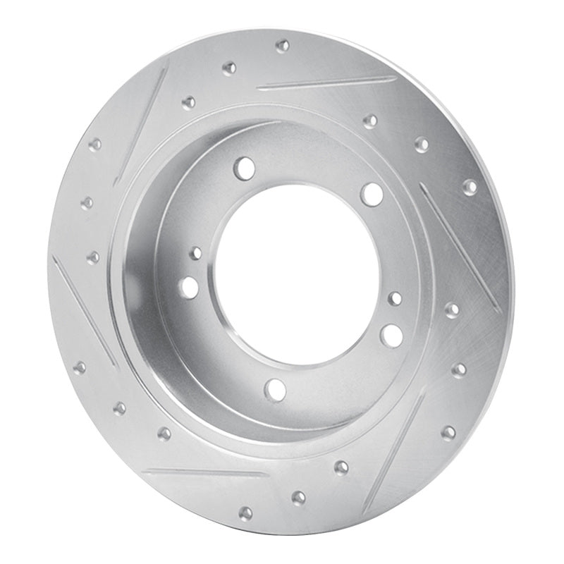 R1 Concepts R1 83-98 Chevrolet Tracker Front Left Drilled & Slotted Silver Brake Rotor