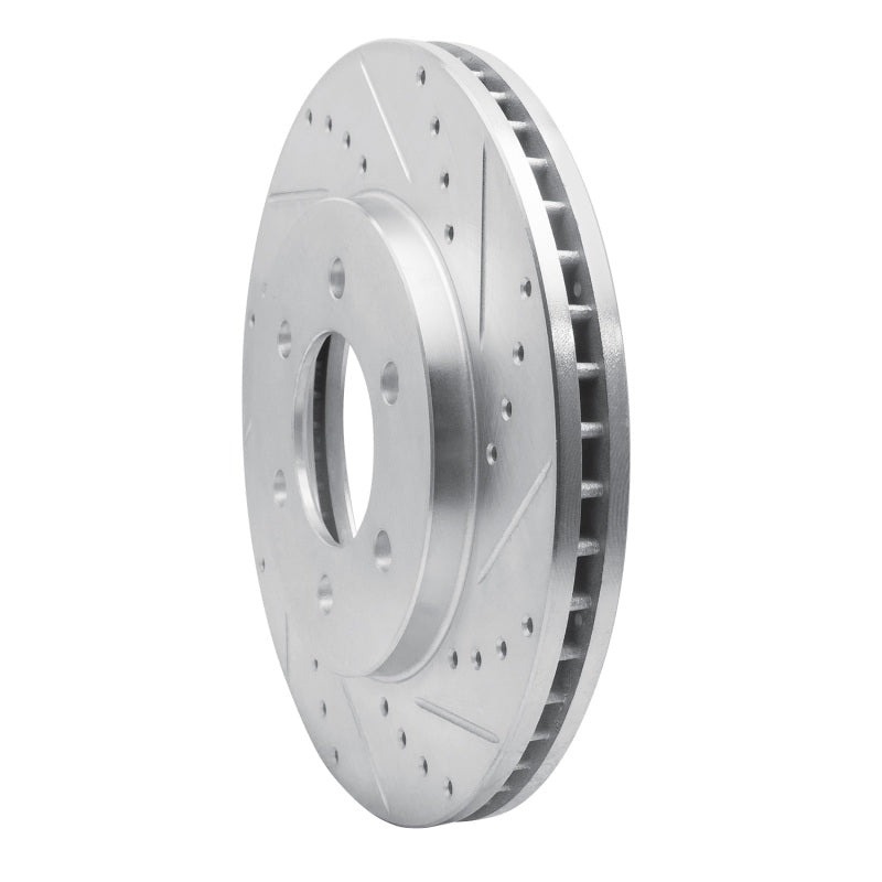R1 Concepts R1 02-06 Ford Expedition Front Right Drilled & Slotted Silver Brake Rotor