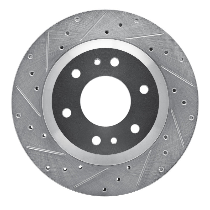 R1 Concepts R1 02-05 Buick Rainier Front Left Drilled & Slotted Silver Brake Rotor