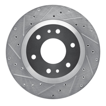 R1 Concepts R1 02-05 Buick Rainier Front Left Drilled & Slotted Silver Brake Rotor