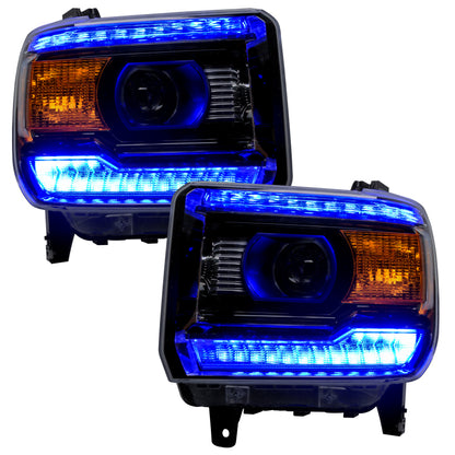 ORACLE Lighting Oracle 14-15 GMC Sierra Headlight DRL Upgrade Kit - ColorSHIFT w/o Controller