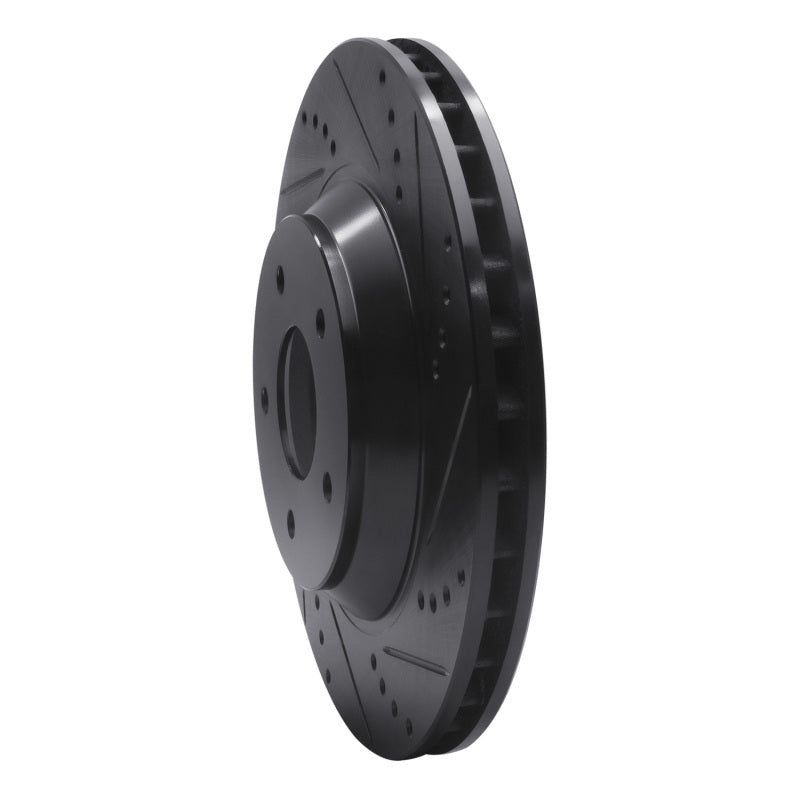 R1 Concepts R1 88-96 Chevrolet Corvette Left Front Drilled & Slotted Black Brake Rotor