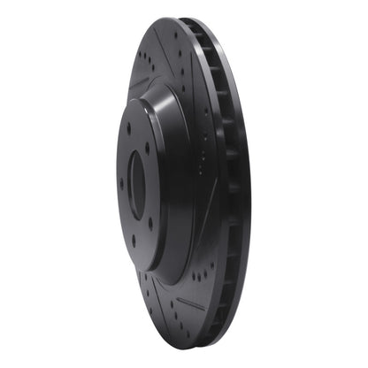 R1 Concepts R1 88-96 Chevrolet Corvette Left Front Drilled & Slotted Black Brake Rotor